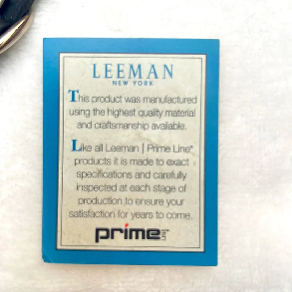 NWT Leeman Purdue Leather black bag/luggage tag